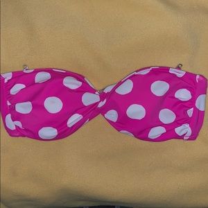 Strapless polka dot Victoria’s Secret bikini top